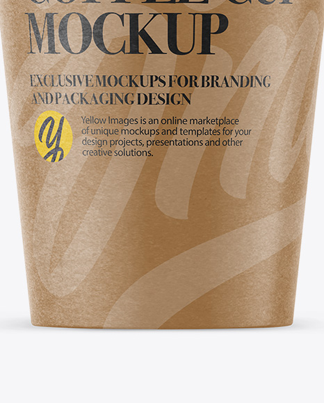 Paper Coffee Cup Mockup - Front View