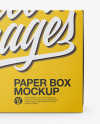 Paper Box Mockup - Front & Side Views