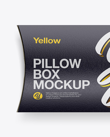 Textured Pillow Box Mockup - Top View