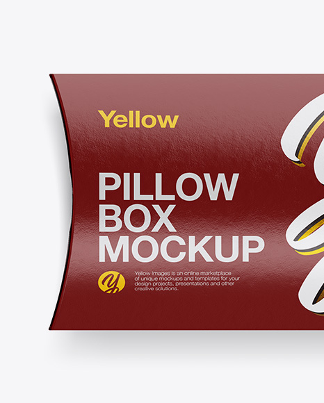 Paper Pillow Box Mockup - Top View