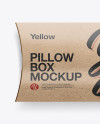 Kraft Pillow Box Mockup - Top View