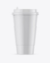 Coffee Cup With Sleeve Mockup - Front View