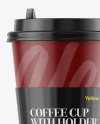 Coffee Cup With Sleeve Mockup - Front View