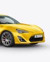 Toyota GT86 Mockup - Half Side View