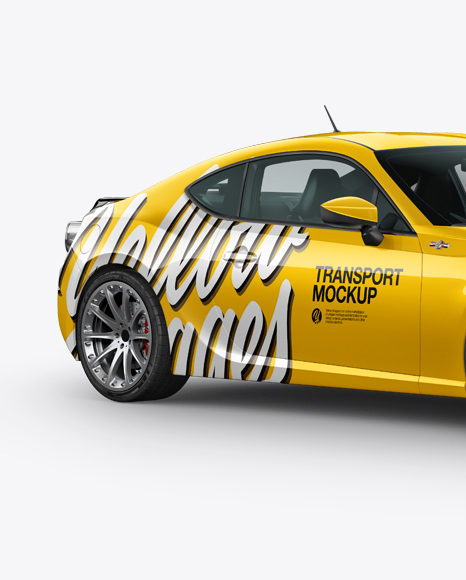 Toyota GT86 Mockup - Half Side View - Free Download Images High Quality