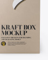 Kraft Box Mockup - Front View (High Angle Shot)