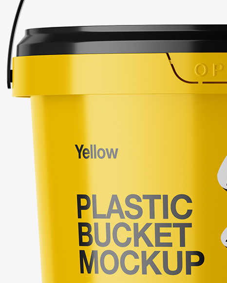 Glossy Plastic Bucket Mockup