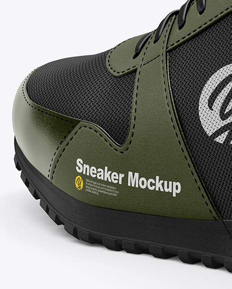 Sneaker Mockup - Back Half Side View