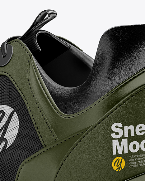 Sneaker Mockup - Back Half Side View