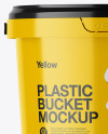 Glossy Plastic Bucket Mockup