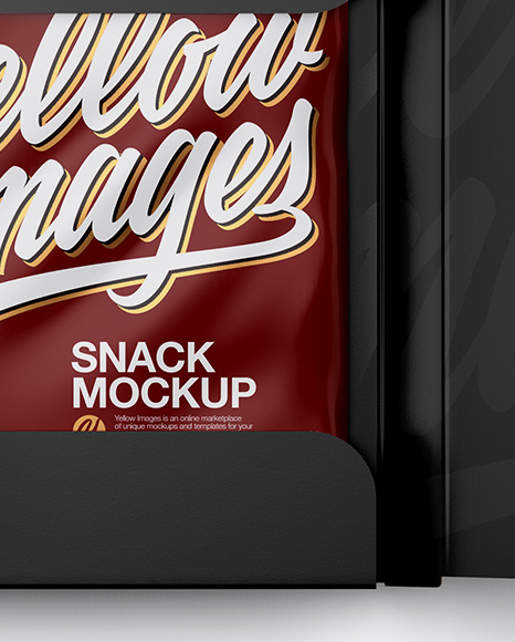 Opened Box with Snack Mockup - Top View