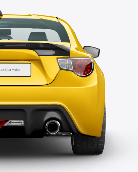 Toyota GT86 Mockup - Back View - Free Download Images High Quality PNG