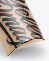 Kraft Pillow Box Mockup - Half Side View