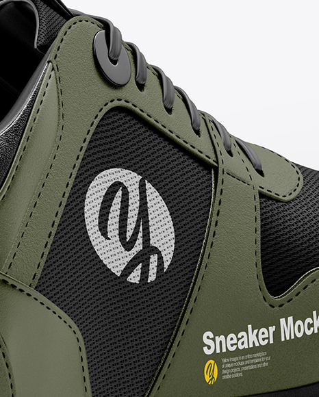 Sneaker Mockup - Back Half Side View