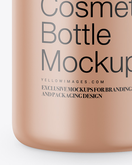 Matte Cosmetic Bottle With Wooden Cap Mockup