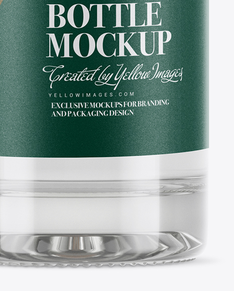 Clear Glass Grappa Bottle Mockup