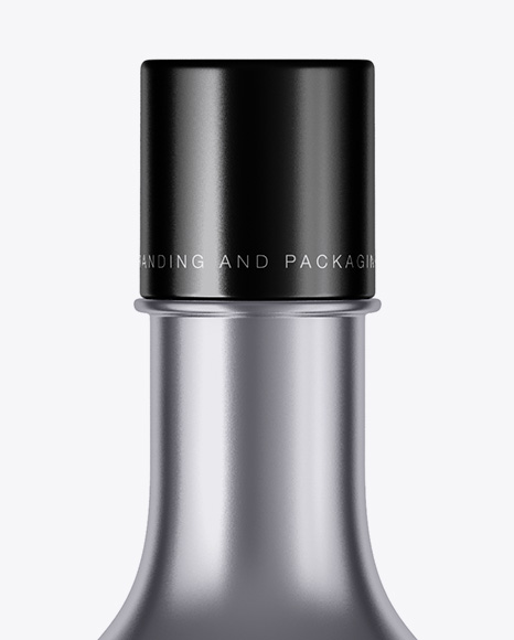 Metallic Cosmetic Bottle With Wooden Cap Mockup Metallic Cosmetic Bottle With Wooden Cap Mockup