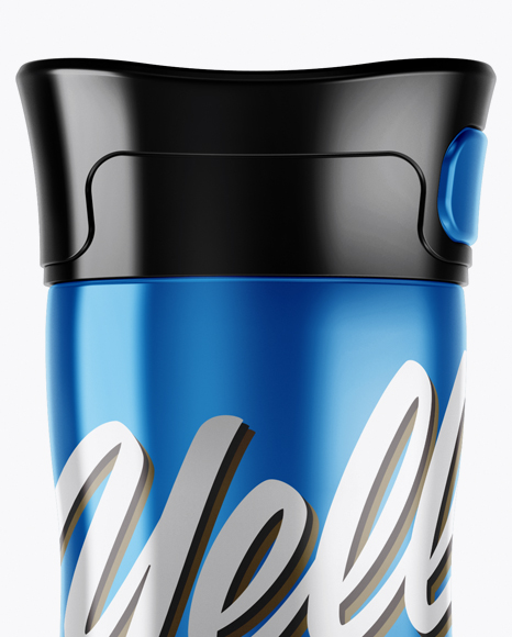 1L Metallic Thermos Mockup