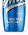 1L Metallic Thermos Mockup