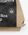 Kraft Burger Box Mockup - Front View (High-Angle Shot)