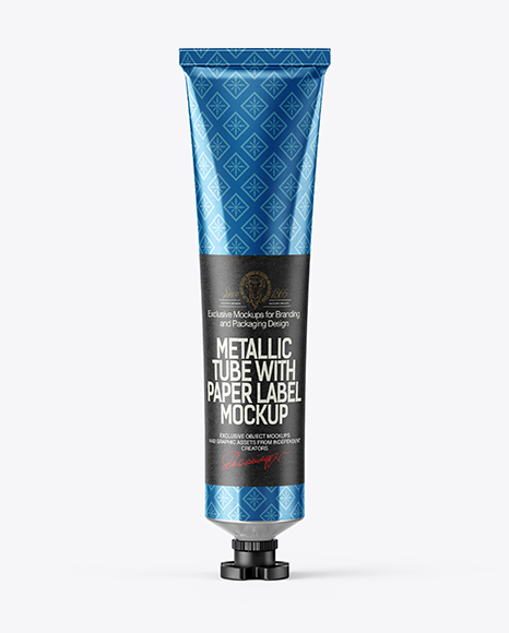 Metallic Sauce Tube Mockup