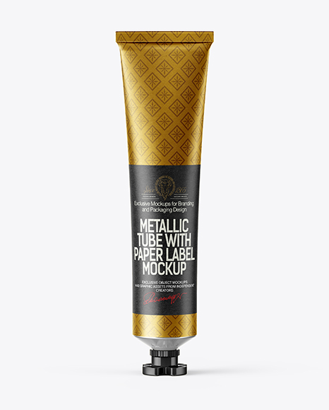 Matte Metallic Sauce Tube Mockup