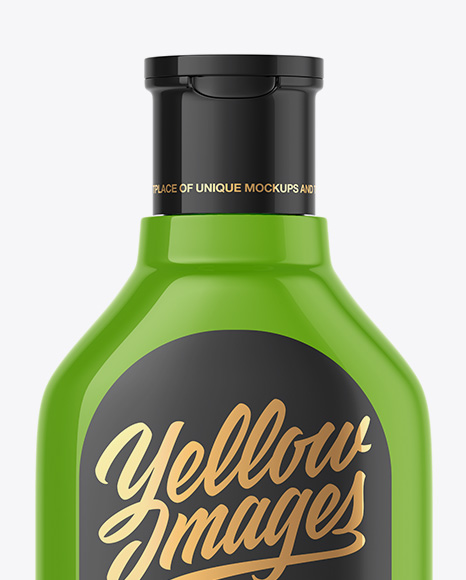 400 ml Glossy Shampoo Bottle Mockup