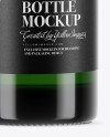 Green Glass Bottle With White Wine Mockup