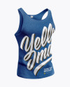 Melange Tank Top Mockup - Half Side View