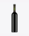 Antique Green Glass Bottle With Red Wine Mockup