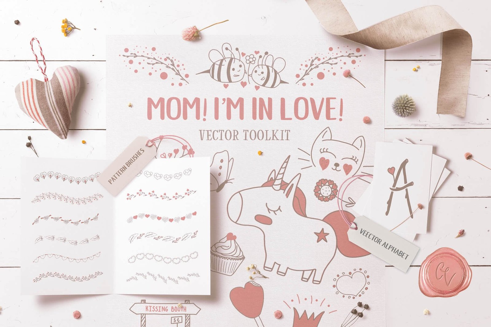 Mom! I&#039;m in Love! Vector Set