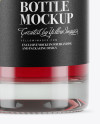 Clear Glass Bottle With Pink Wine Mockup