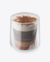 Cappuccino Coffee Cup with Cinnamon Mockup - High-Angle Shot & Top View