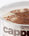 Cappuccino Coffee Cup with Cinnamon Mockup - High-Angle Shot & Top View