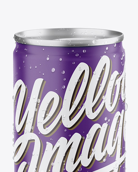 Two Matte Aluminium Cans With Condensation Mockup