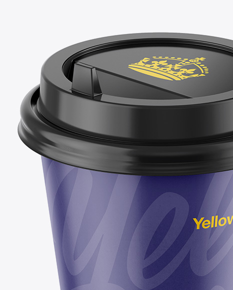 Coffee Cup Mockup - Front View (High-Angle Shot)