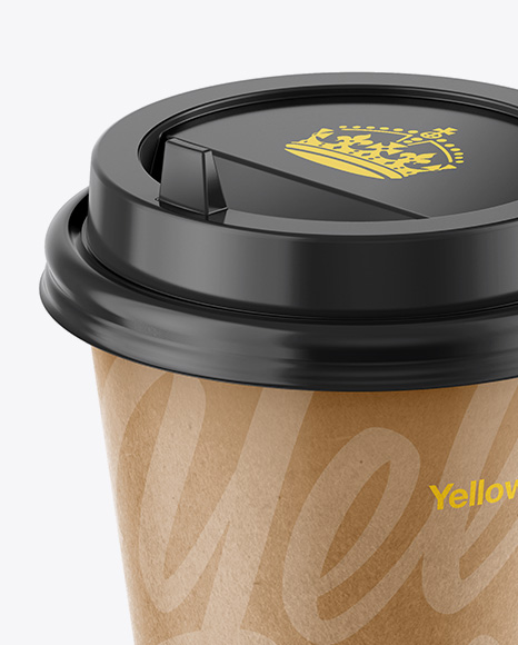 Paper Coffee Cup Mockup - Front View (High-Angle Shot)