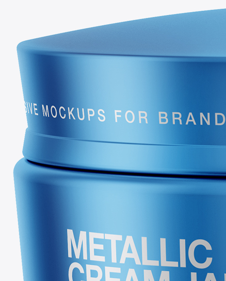 50ml Matte Metallic Cream Jar Mockup