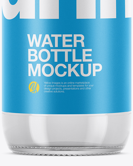 Clear Glass Water Bottle Mockup Clear Glass Water Bottle Mockup