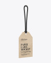 Kraft Paper Label With Rope Mockup - Half Side View Kraft Paper Label With Rope Mockup - Half Side View