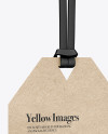 Kraft Paper Label With Rope Mockup - Half Side View Kraft Paper Label With Rope Mockup - Half Side View
