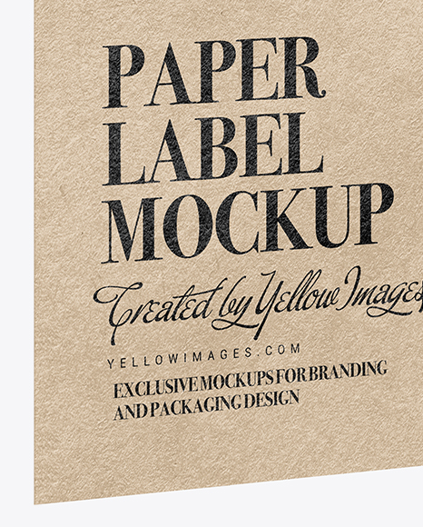Kraft Paper Label With Rope Mockup - Half Side View Kraft Paper Label With Rope Mockup - Half Side View