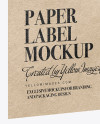 Kraft Paper Label With Rope Mockup - Half Side View