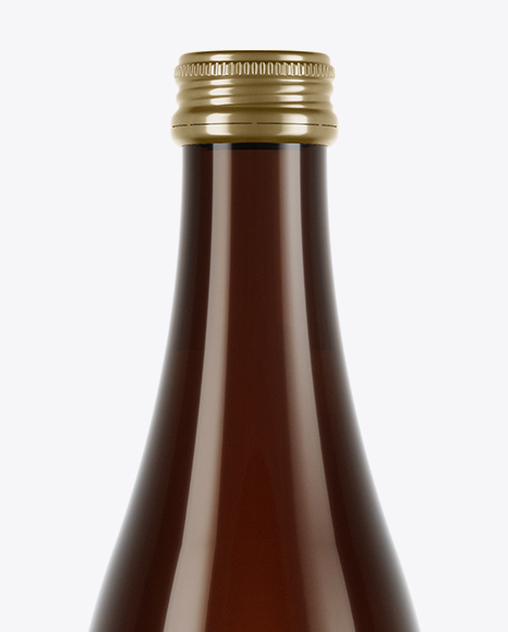 Amber Glass Bottle Mockup
