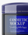 Blue Cosmetic Jar Mockup Blue Cosmetic Jar Mockup