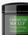 Green Cosmetic Jar Mockup