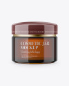 Amber Cosmetic Jar Mockup Amber Cosmetic Jar Mockup