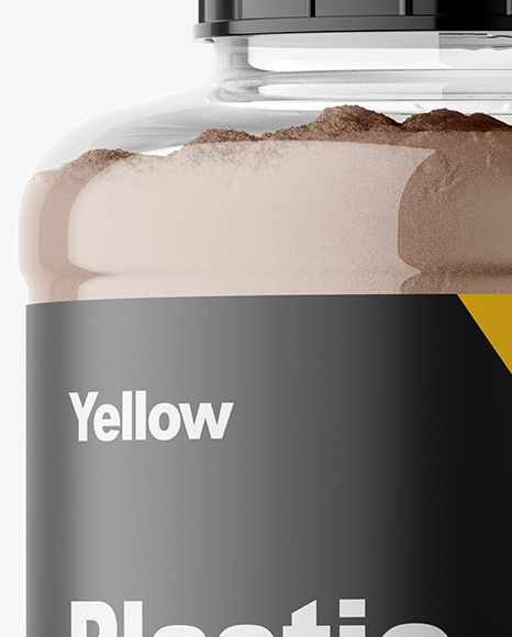 Clear Protein Jar Mockup