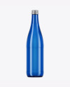 Blue Glass Water Bottle Mockup