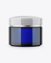 Blue Cosmetic Jar Mockup Blue Cosmetic Jar Mockup